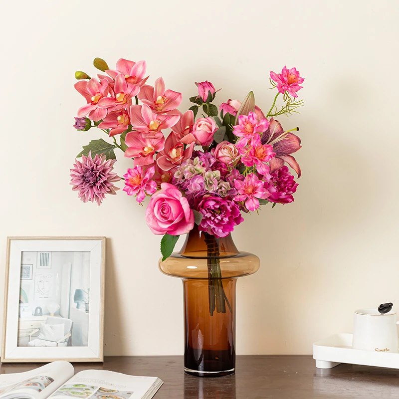 花颜月貌·设计师款假花仿真花手捧花氛围感餐桌花高档高级感摆件