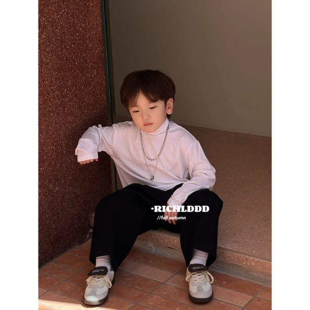 no退no换RICHLDDD卤蛋童装·会呼吸的软糯半高领打底衫