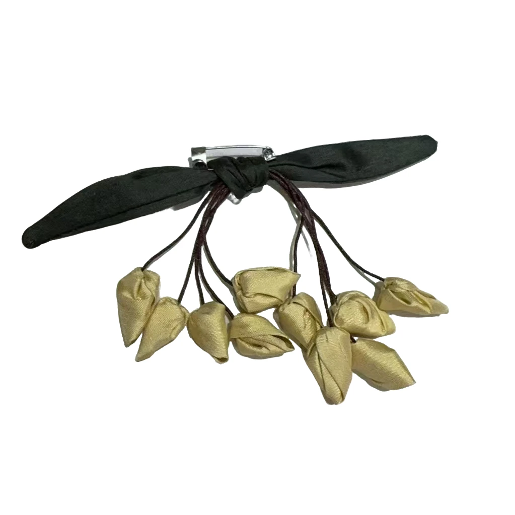 非金属布艺胸针 ZHUIMU.【布艺胸针】手作布艺撞色百搭胸针ZM7983