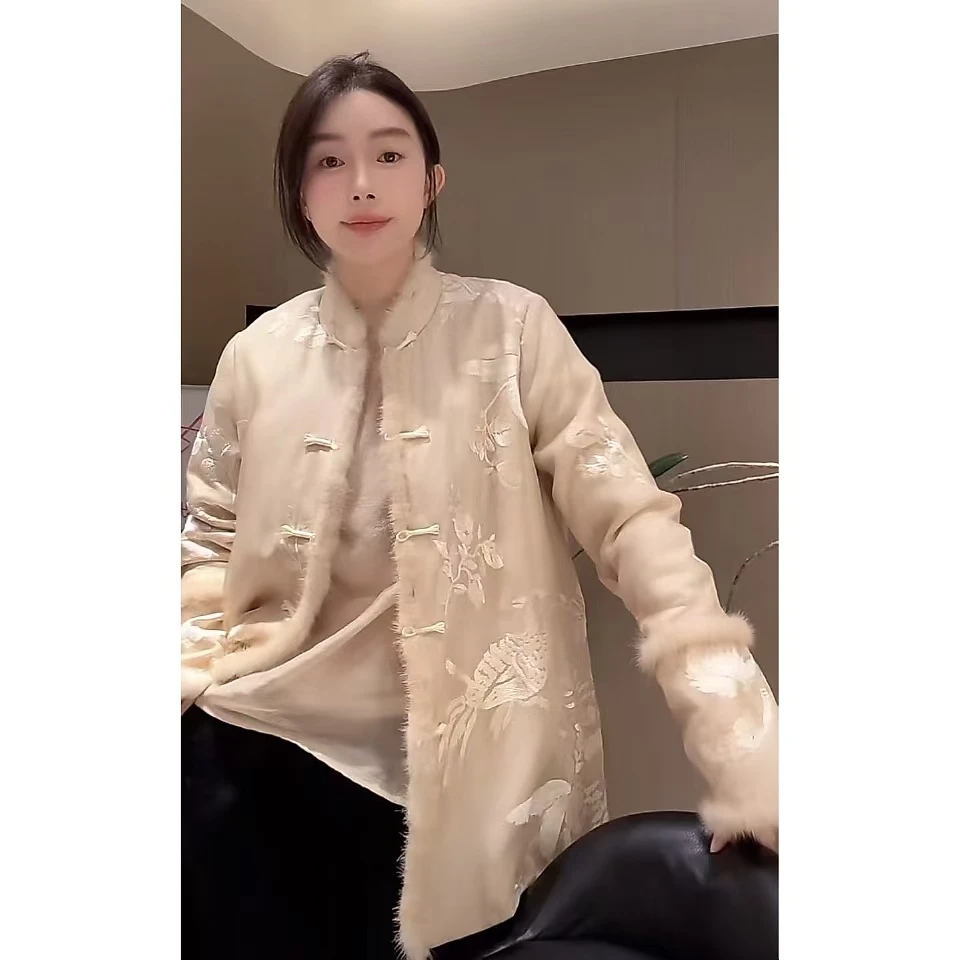 ZHUIMU.【月光恋人】新中式国风盘扣重工刺绣棉衣外套ZM7750