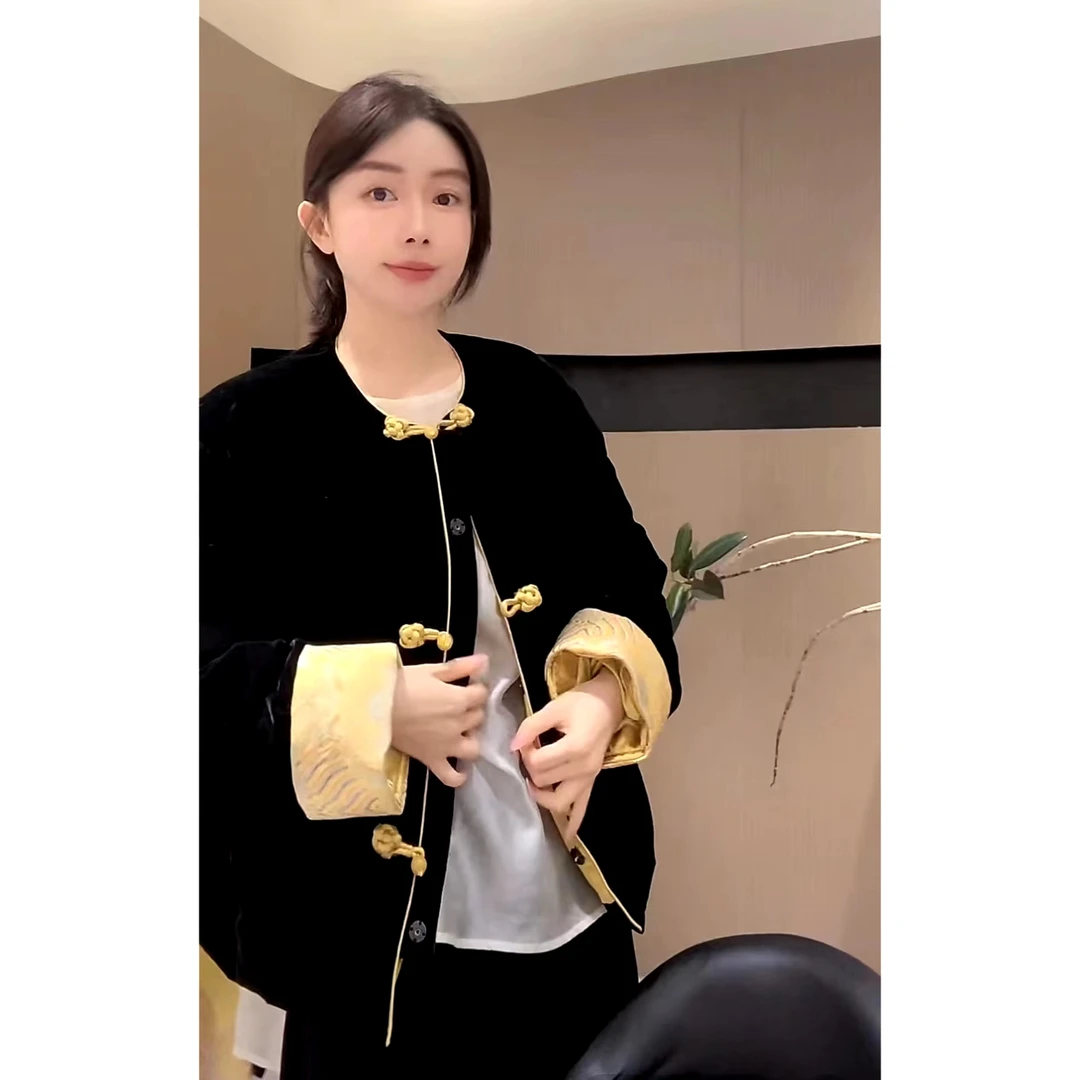 ZHUIMU.【昼夜】新中式国风简约气质复古盘扣保暖羽绒服ZM7713