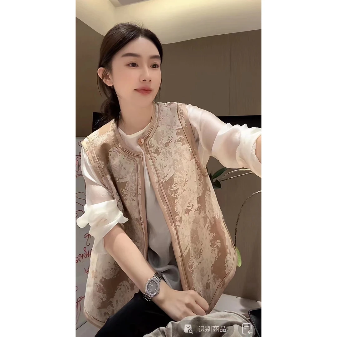 ZHUIMU.【不知林间】新中式肌理感提花刺绣国风马甲ZM7591