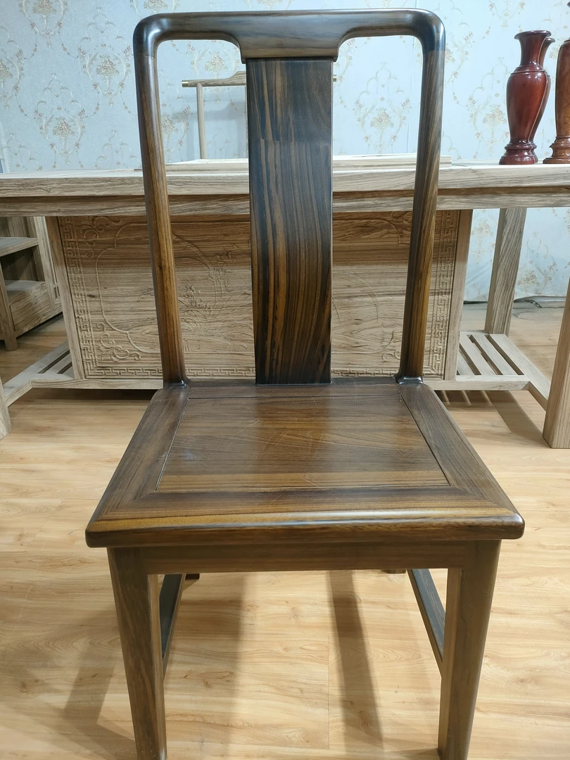 乌金木卯榫休闲餐椅