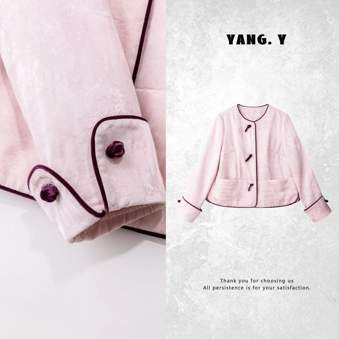 YANG.Y-【苍山赴雪】深圳原创中式国风女装桑蚕丝真丝夹棉外套91181