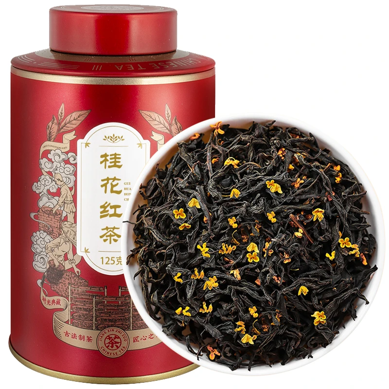 御龙韵 桂花红茶小种红茶茶叶 2024新茶武夷山古法窖制浓香型罐装