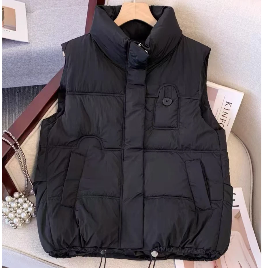 大码新款加厚休闲遮肉棉马甲833（120-200斤）