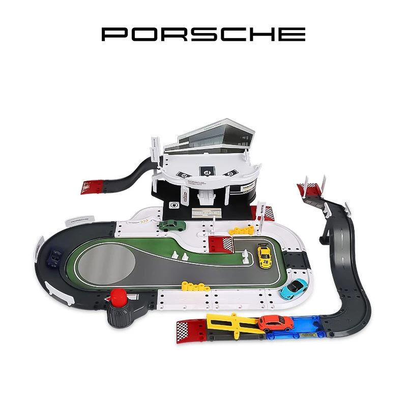 【官方正品】Porsche 保时捷 赛道跑车玩具套装 儿童积木益智玩具