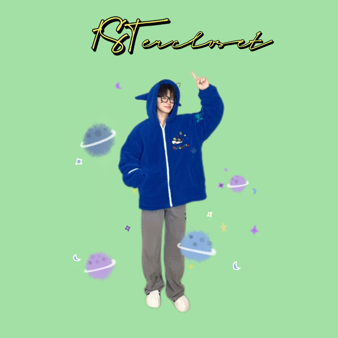 【猫狗针织毛衣】卡通针织毛衣OVERSIZE男女同款圆领长袖毛衣