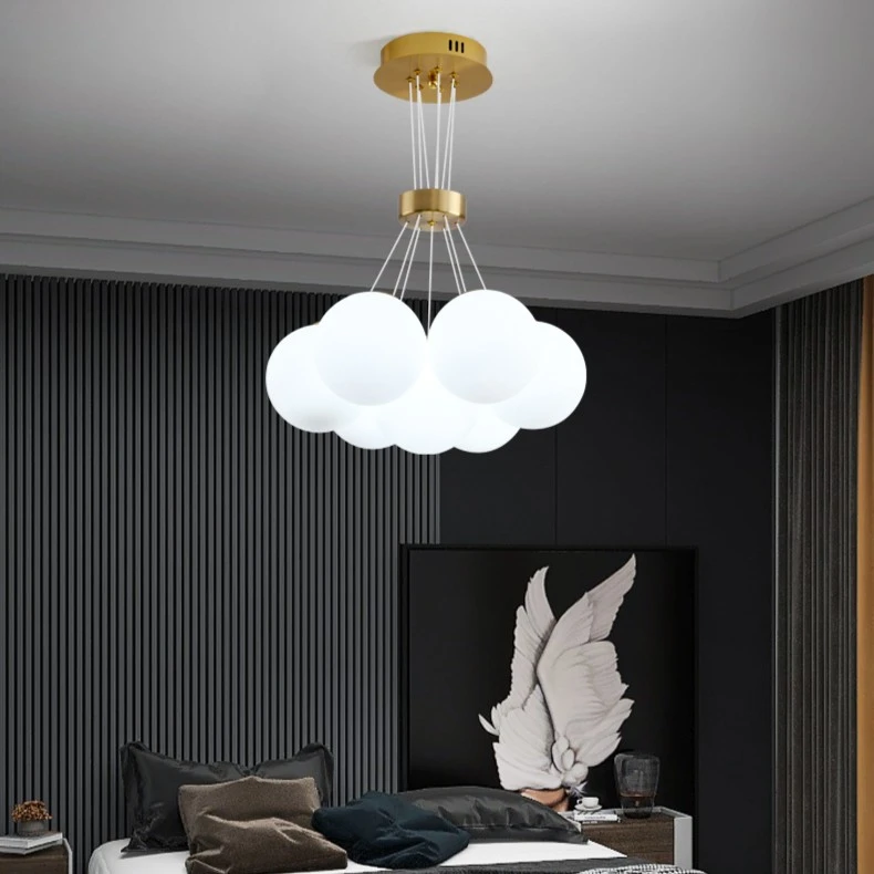 浪漫时尚流浪地球星球灯北欧吊灯简约现代客厅卧室灯泡泡球