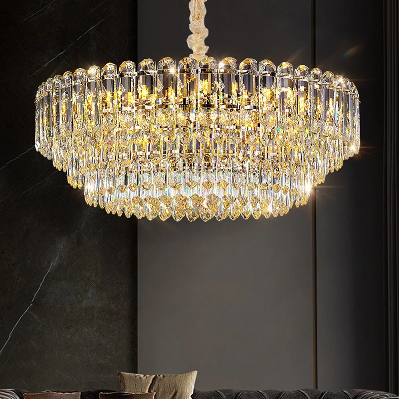 轻奢水晶吊灯客厅灯简现代约大气2024新款主卧室灯设计师中山灯具