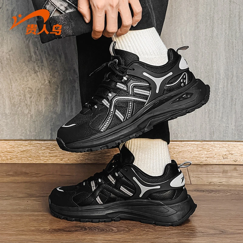 贵人鸟情侣鞋秋季新款网面厚底运动鞋复古潮流学生跑步鞋子