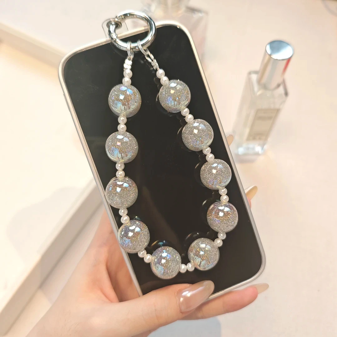 【银砂大爆闪】手机链海家大珠手机链手机挂绳爆闪高级精美精粹珠珠