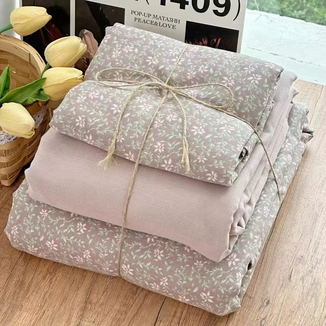 欧式抱枕床品全棉双层纱四件套A类100纯棉柔软被套感床单网红床三