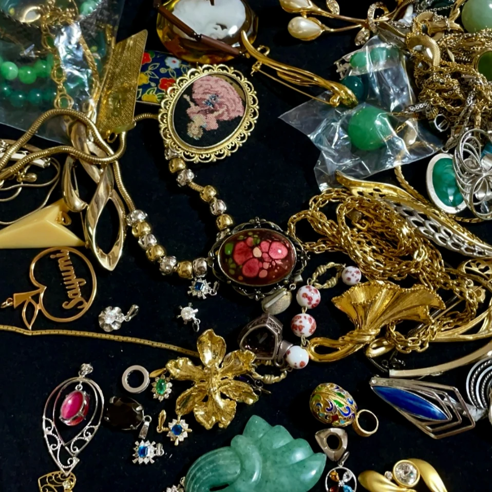 合金项链 中古饰品 1号链接精品首饰各种耳钉项链戒指