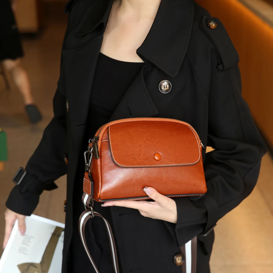 【大号】手机包2025秋冬新款真皮牛皮单肩包女士斜挎包时尚妈妈包