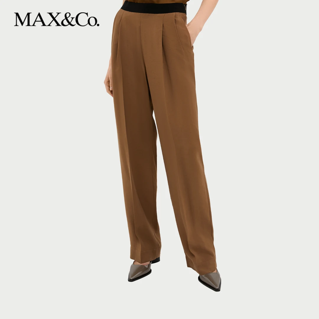 MAX&Co.秋冬夏季女装莫代尔宽松长裤6136064102