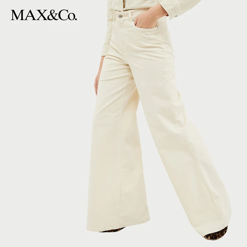 MAX&Co.2023秋冬天鹅绒阔腿长裤7134233003001maxco