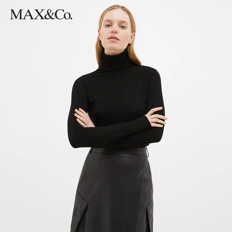 MAX&Co.秋冬高领弹力套头衫4364993003