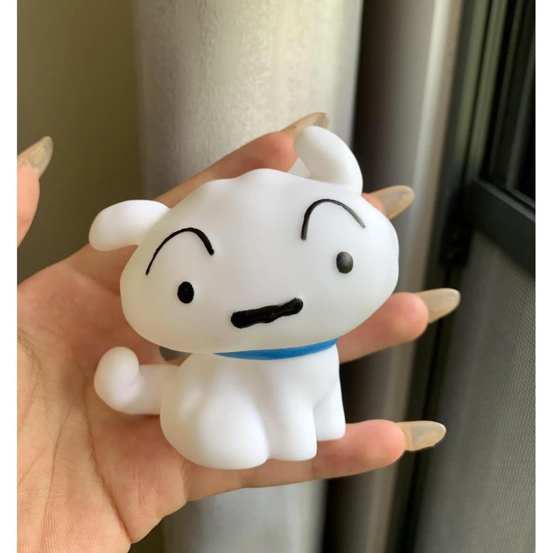 蜡笔小新小白手办卡通动漫小狗模型可爱呆萌玩偶公仔桌面摆件礼物