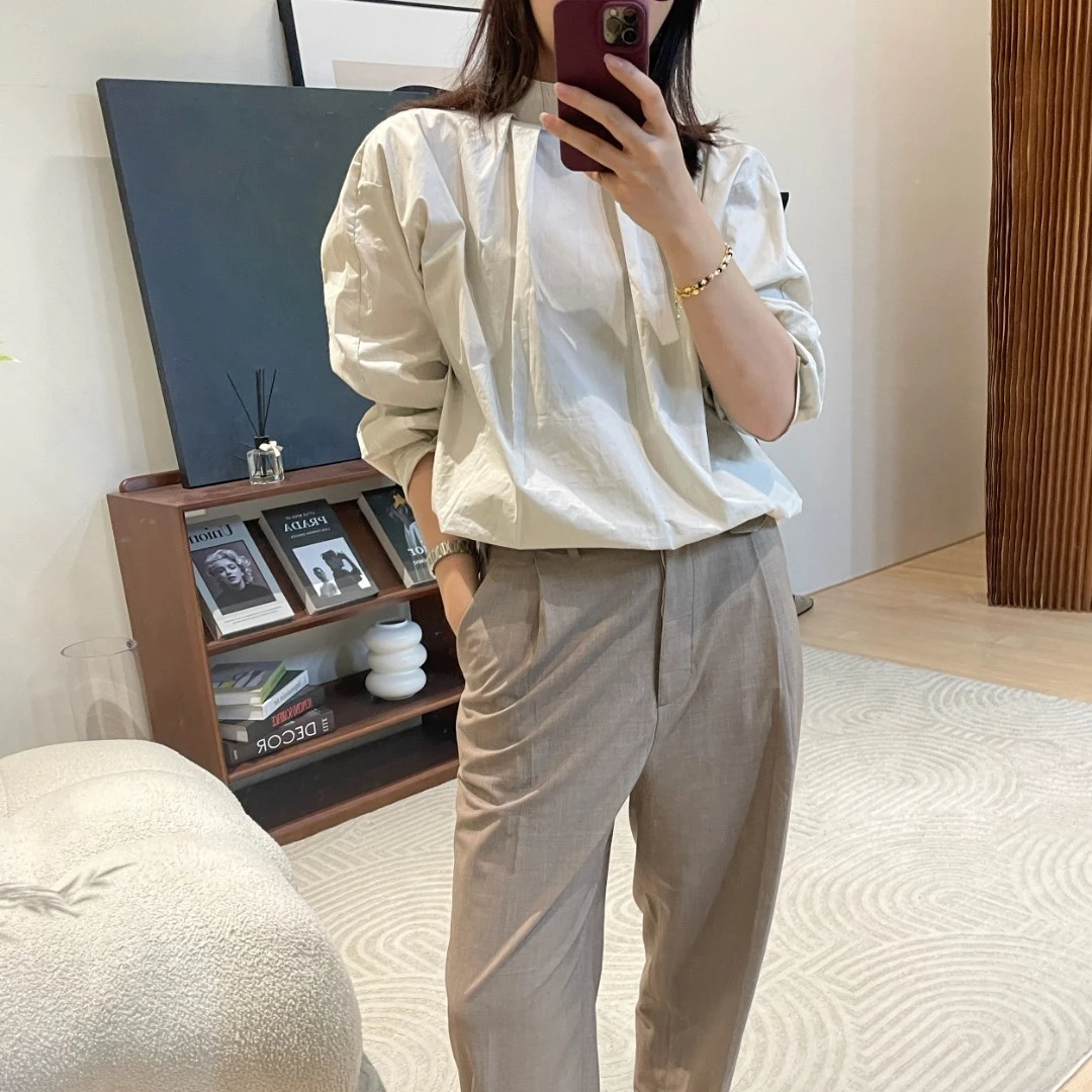 JOSIECHOW【空气感】小众冷淡腔调褶皱衬衫。-Md002141。