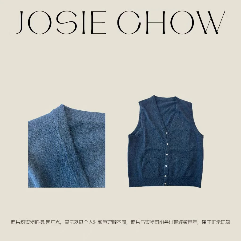 JOSIECHOW【黑色】女款黑色咩毛马夹。JC102183