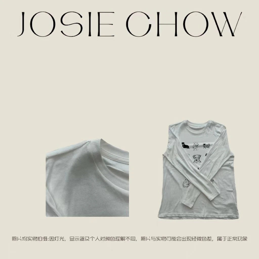 JOSIE CHOW【白色】女款秋款长袖T恤。JC8210183