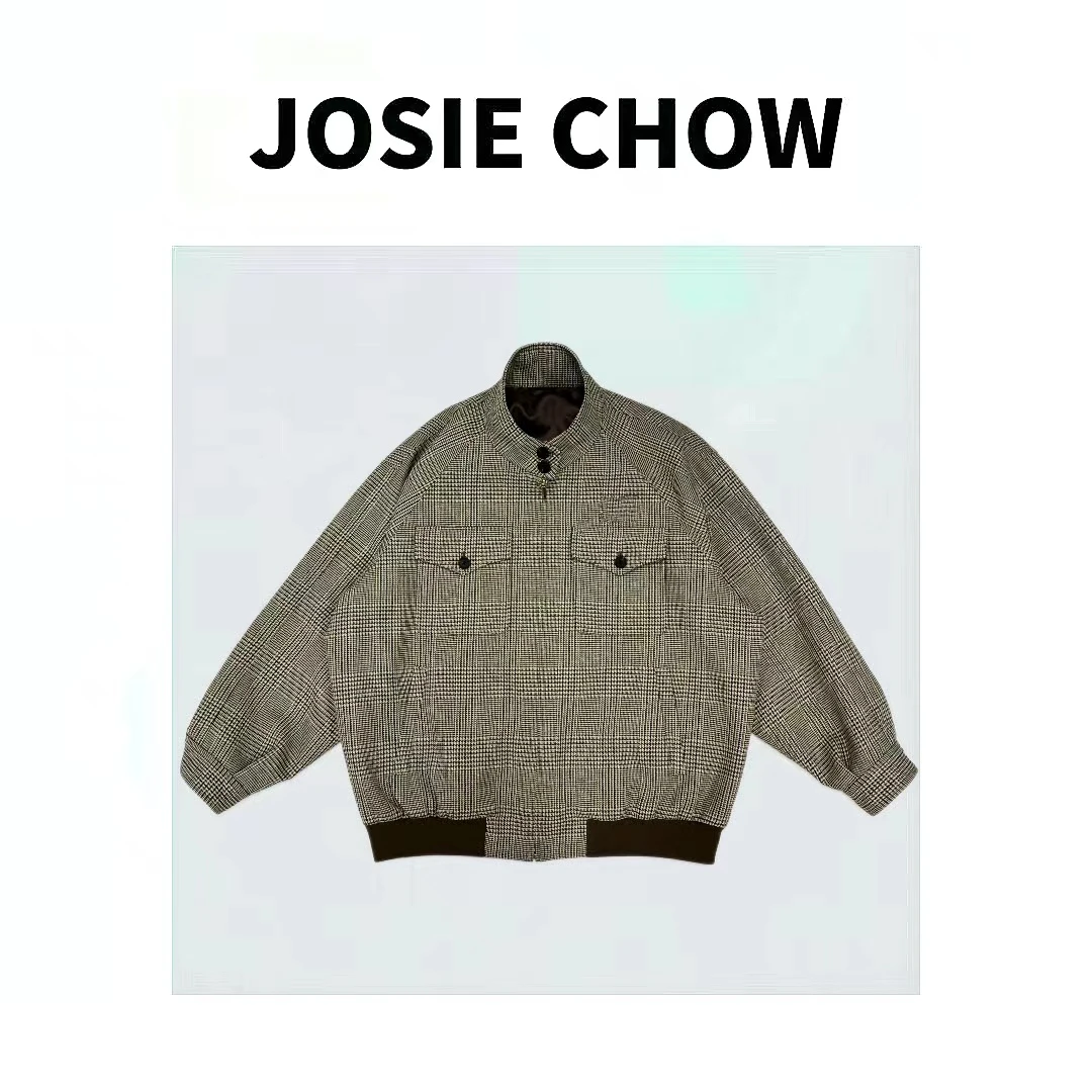 JOSIE CHOW【缪】精纺咩毛立体绣花字母夹克外套。Mu445266