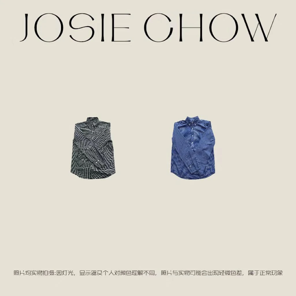 JOSIECHOW【灰色/蓝色】女款纯棉双色衬衫。JC802302