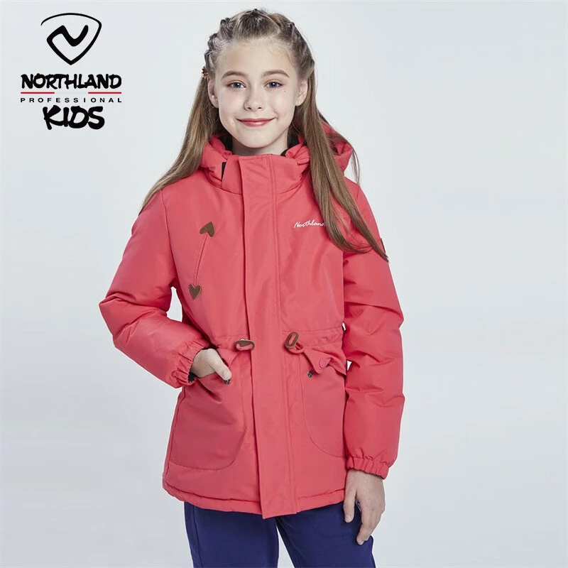 诺诗兰儿童冬装儿童中羽绒服中大童羽绒外套女童保暖上衣-苏利酱