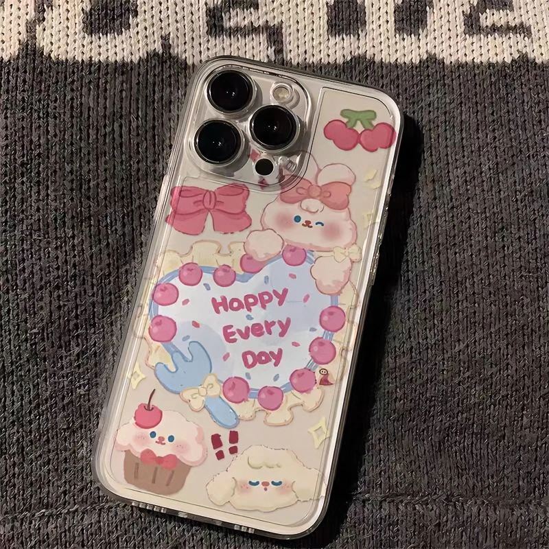 蛋糕兔子适用iphone13/14手机壳苹果15pro/12/11华为oppo小米vivo