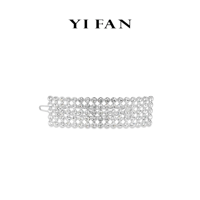 6010-设计师时尚白色圆圆满满百搭发夹