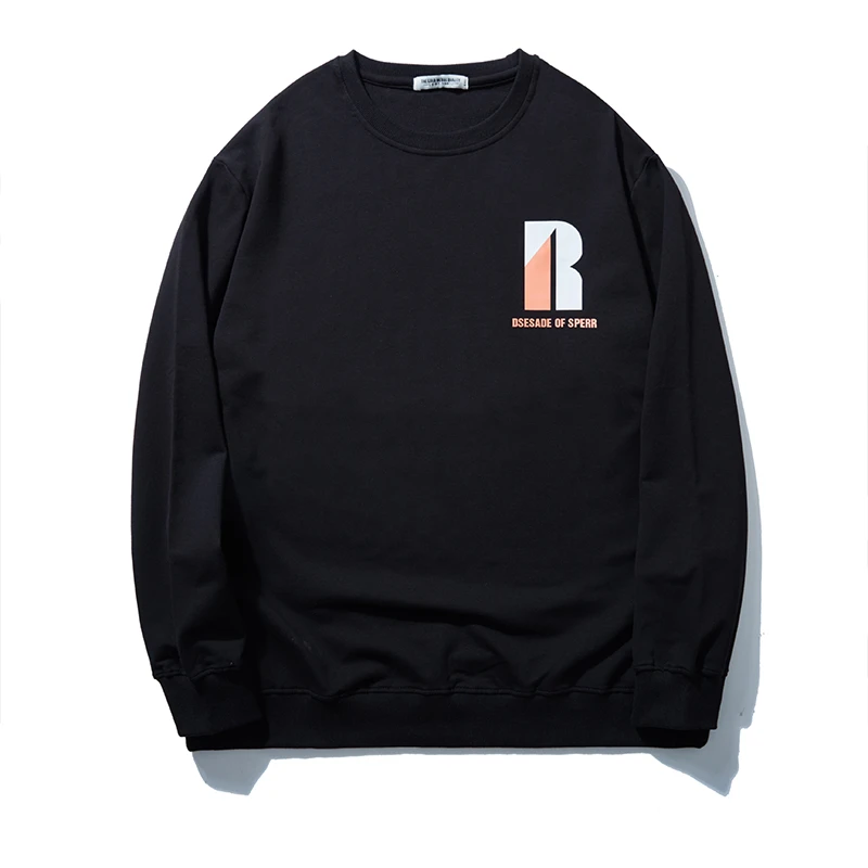 LIUGEJIA/六个加男士大码春秋百搭休闲字母印花圆领卫衣 DT5242