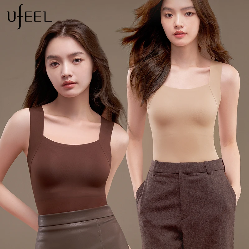 Ufeel保暖搭子 超模云朵肌底衣裸感7A抗菌黑科技保暖背心上装6840