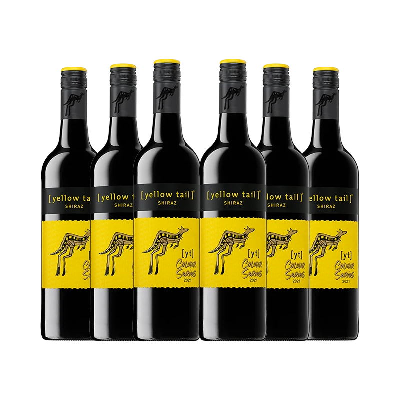 Yellow Tail/黄尾袋鼠缤纷系列西拉红葡萄酒750ml6支装