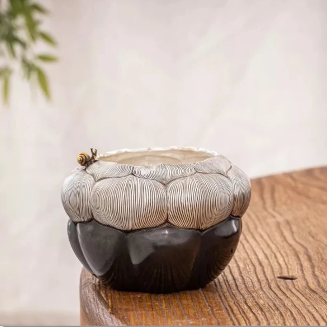 蜂鸟工坊 大师壶 纯手工嵌蜗牛荷花银建水水洗高端茶道 SWA2398