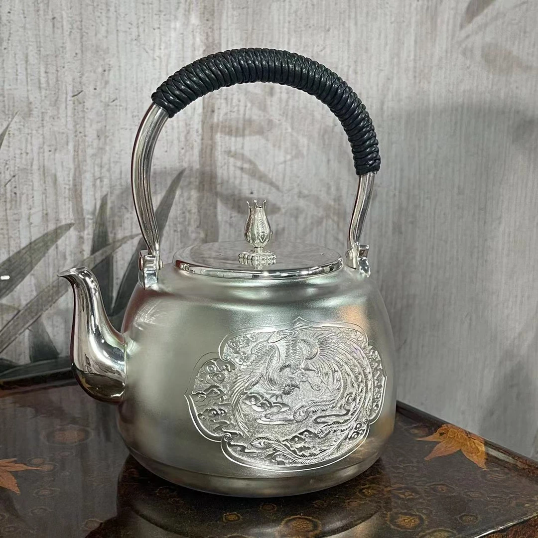 蜂鸟工坊 手工艺品珍藏版 龙凤呈祥提梁大壶烧水壶FNN2185