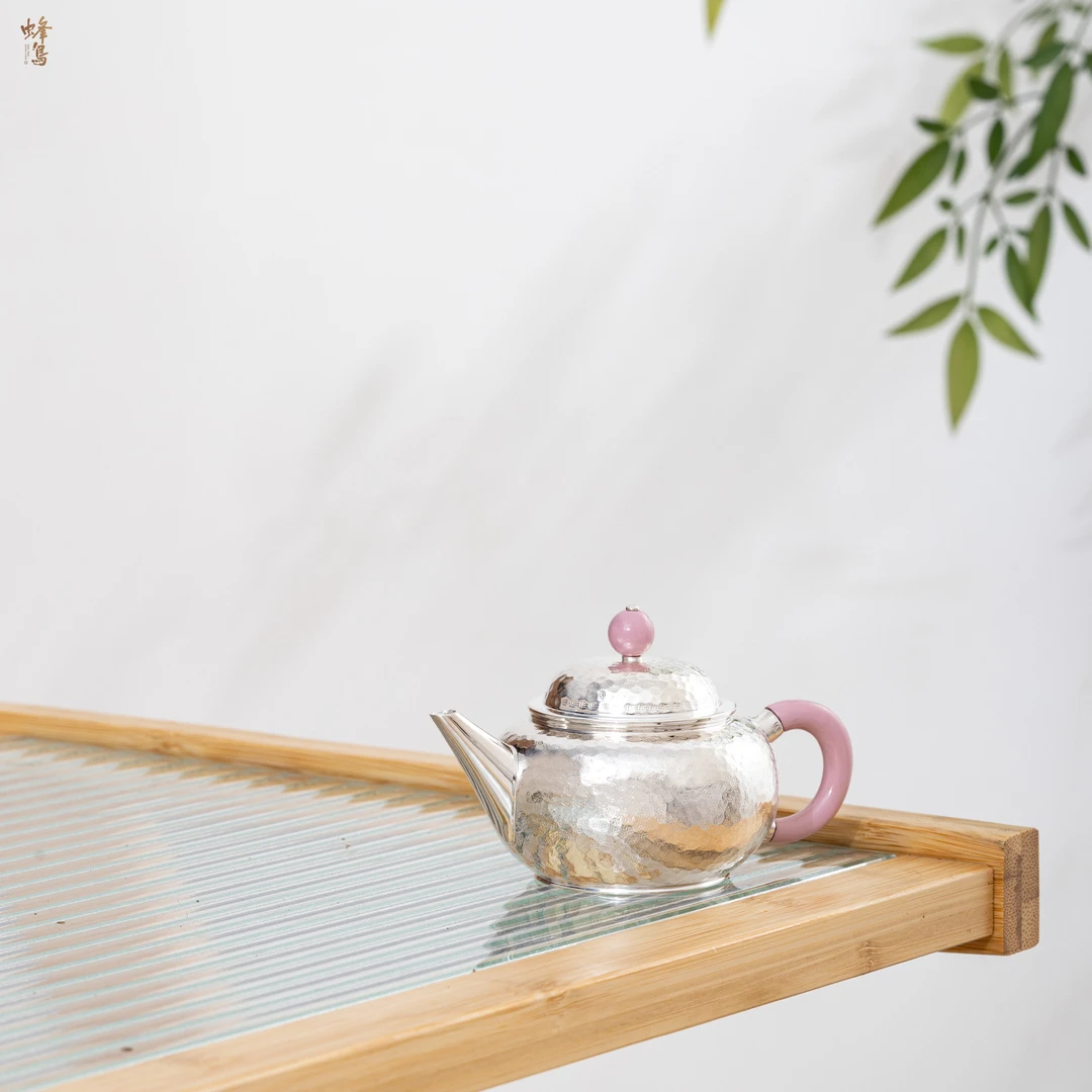 蜂鸟工坊 名匠优选 漆把漆钮锤纹 漆把水平小壶 MJYXA1310