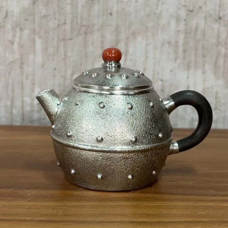 蜂鸟工坊大师壶木把麻纹铆钉腰线小壶SWA1033