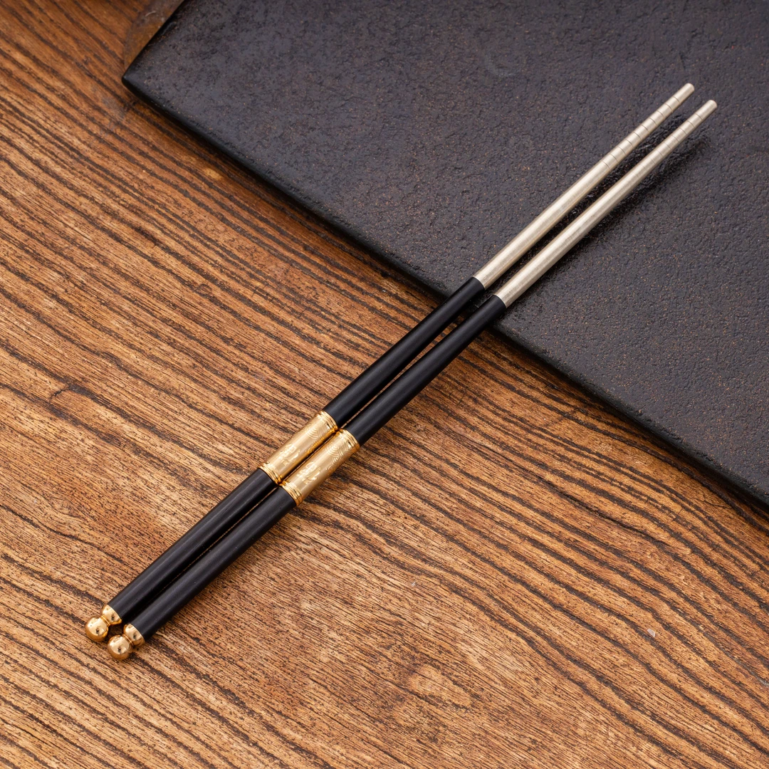 蜂鸟工坊银筷子福字宫廷茶摆件配件WCYP244