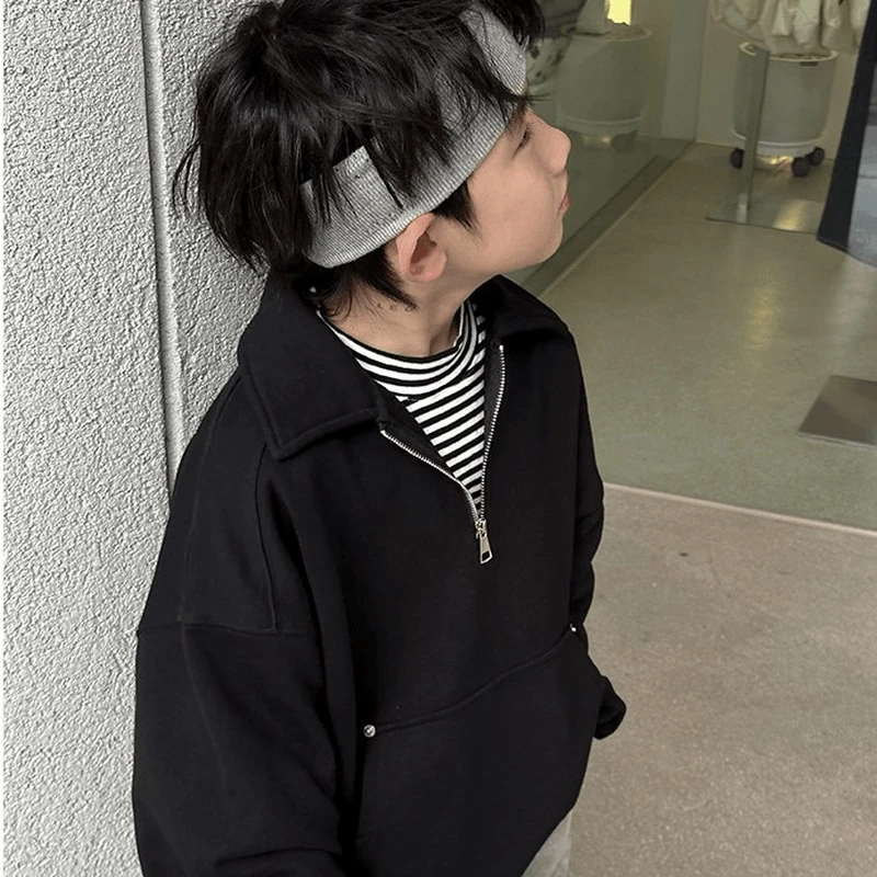 男童秋装小众潮流卫衣秋季百搭宽松长袖休闲款