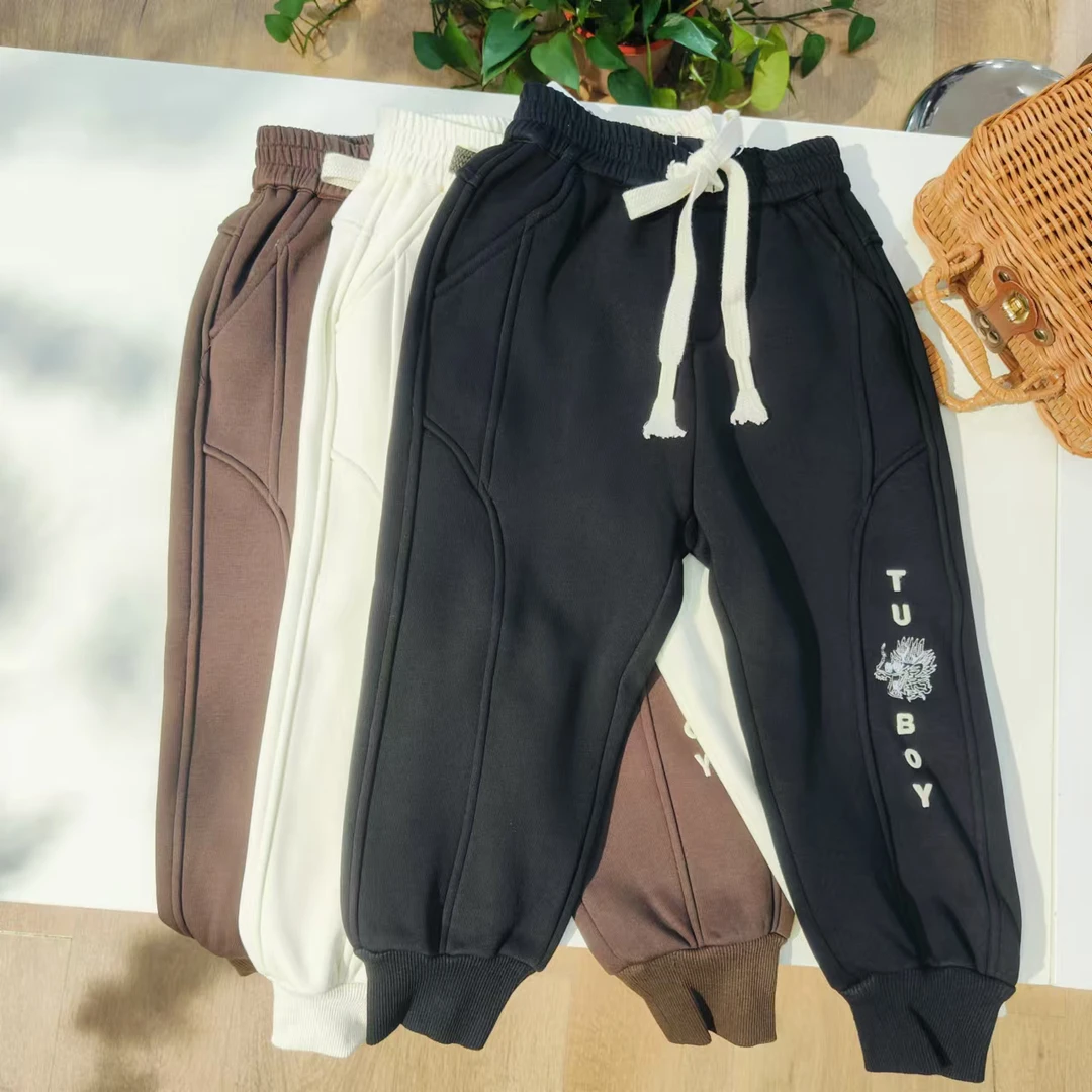 6265秋冬季中大童加绒针织裤T