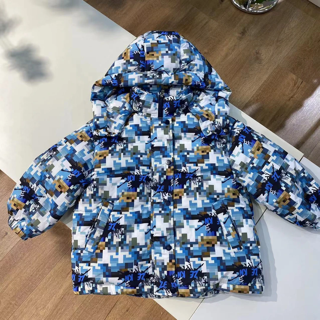 7029冬季中大童花型羽绒服U