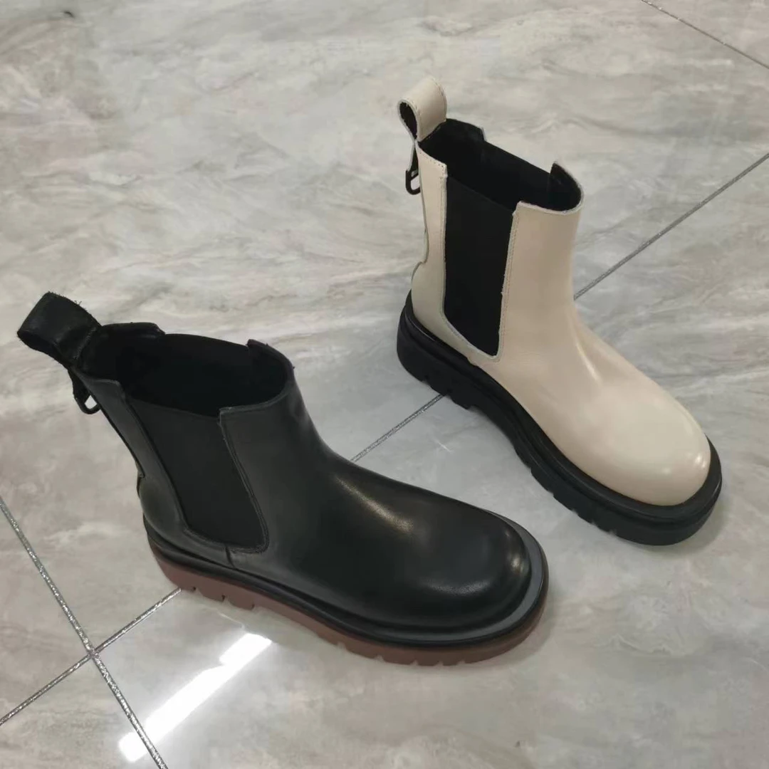 8107 秋季新款英伦风复古时尚烟筒靴