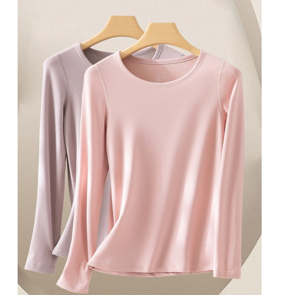 菲菲惊喜社  女羊绒蚕丝莫代尔轻暖衣