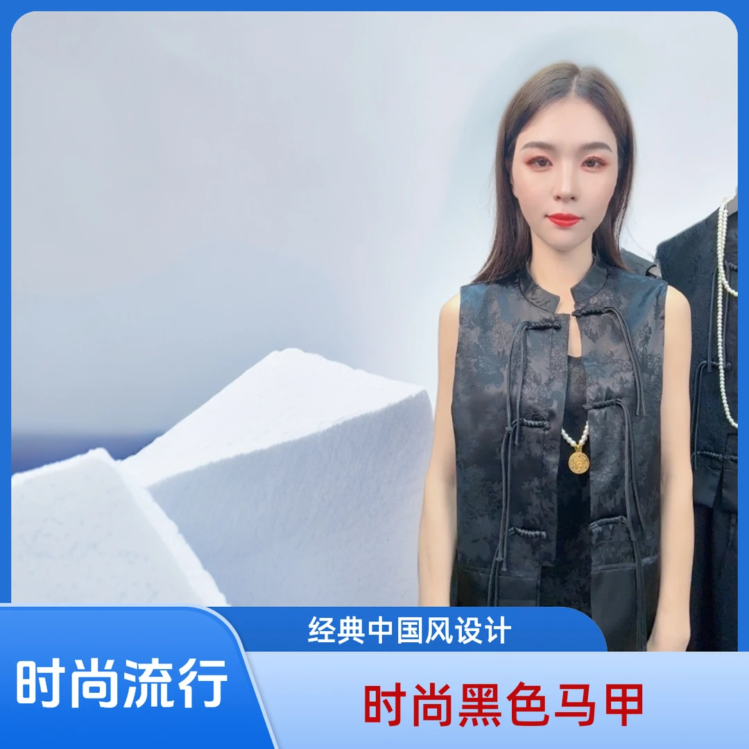 新中式网红中国风盘扣外穿马甲早秋款爆款女装显瘦坎肩遮肉马夹