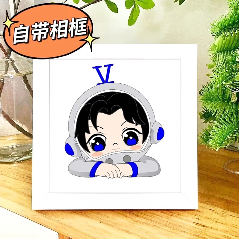 张杰粉丝周边钻石贴画行星文化手工diy粘砖绣满钻圆钻带相框头像