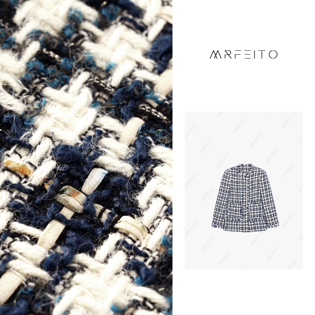 小香风千鸟格香水瓶女士外套H951W01Q28152