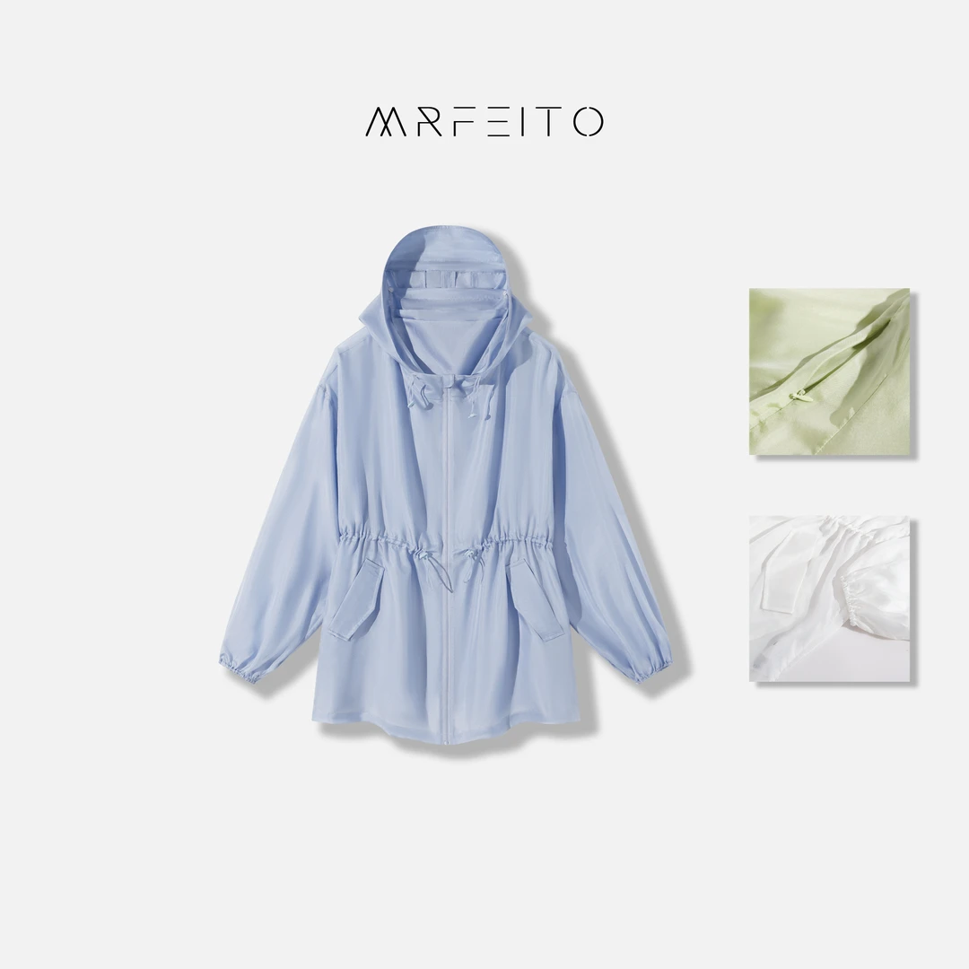 收腰桑蚕丝女士外套H702W01C23665