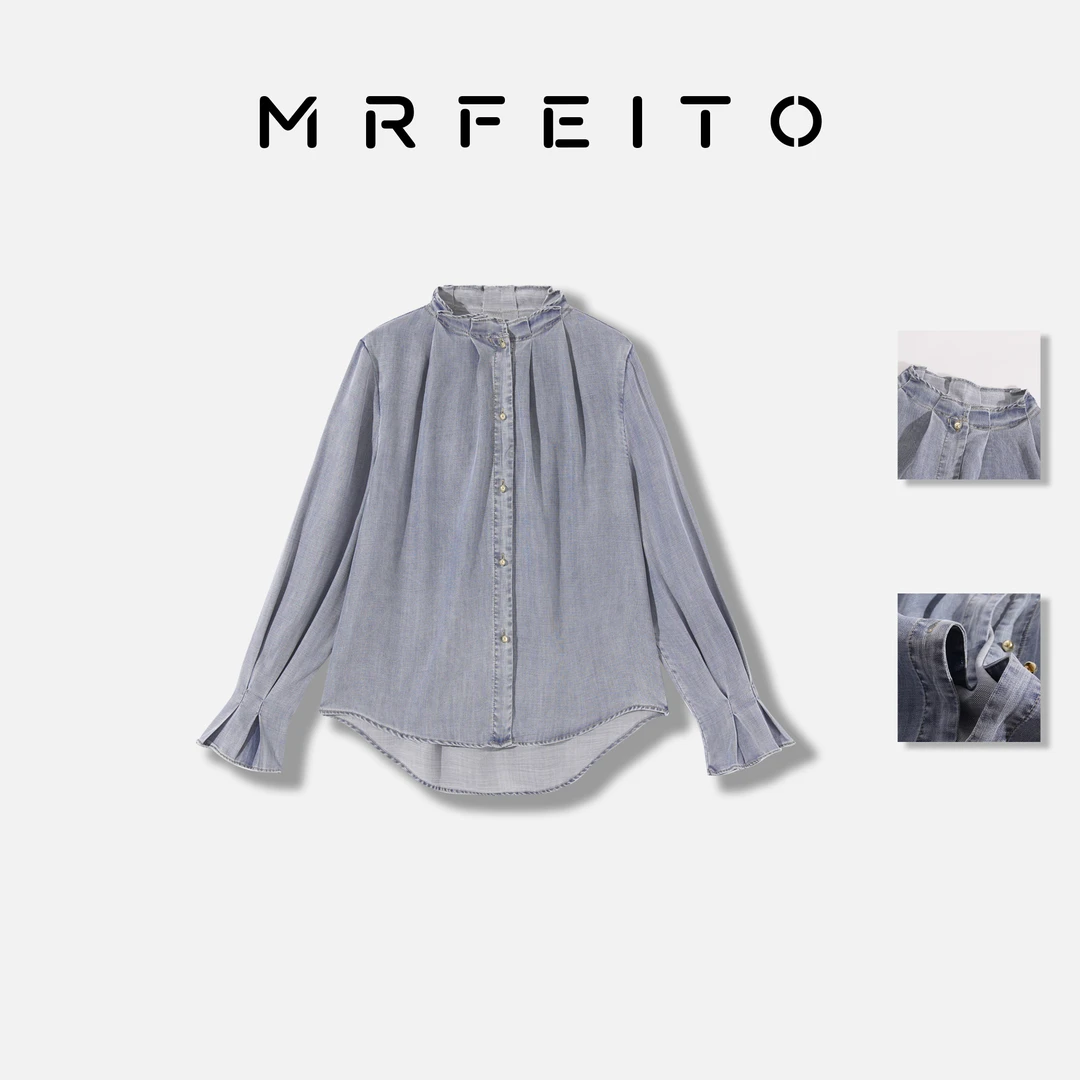 MRFEITO牛仔女士衬衫H517C23380