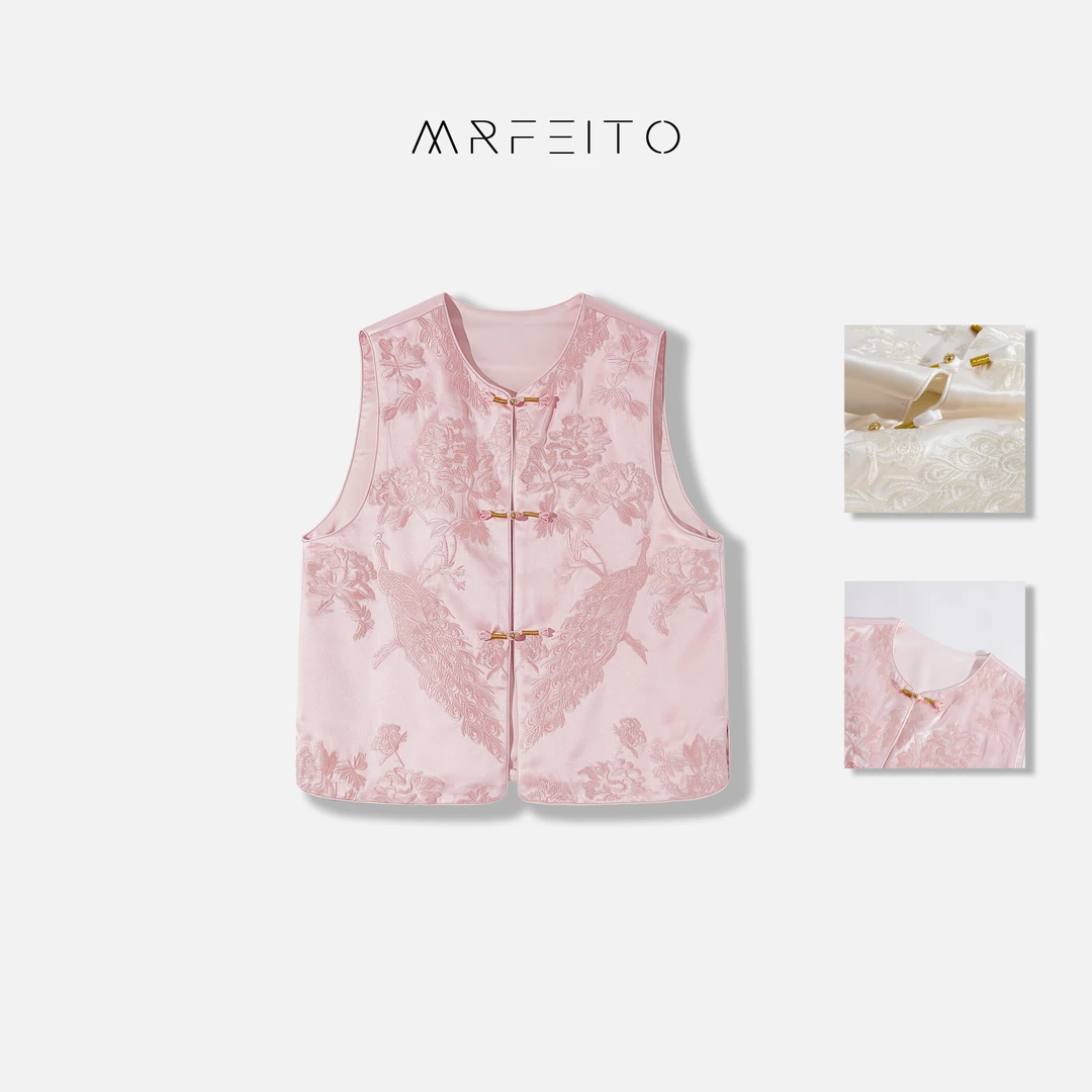 刺绣孔雀女士马甲H629MA01C23512